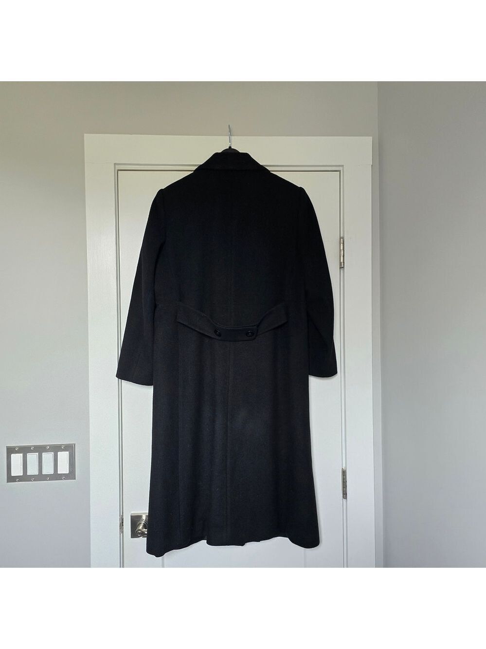 Forecaster Of Boston Vintage Women's Black Wool Cashmere Blend Elegant Long Coat - Picture 6 of 12